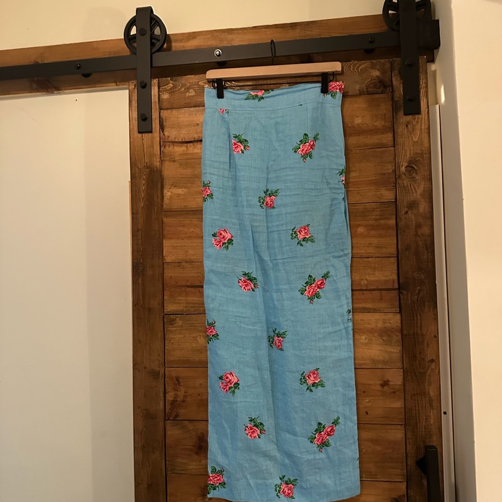 Floral Blue maxi skirt